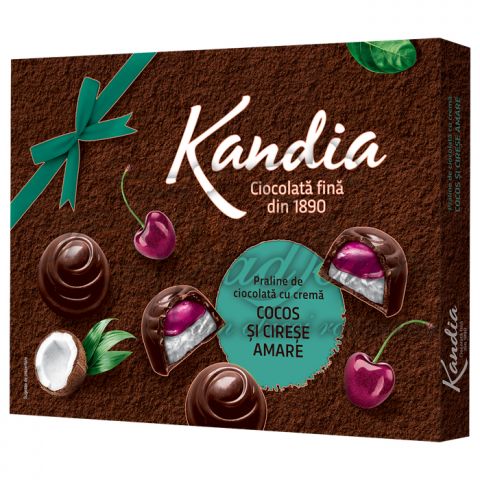 KANDIA PRALINE COCOS SI CIRESE AMARE 14x104g
